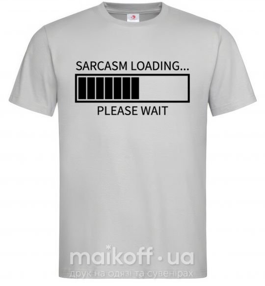 Чоловіча футболка Sarcasm loading Сірий фото