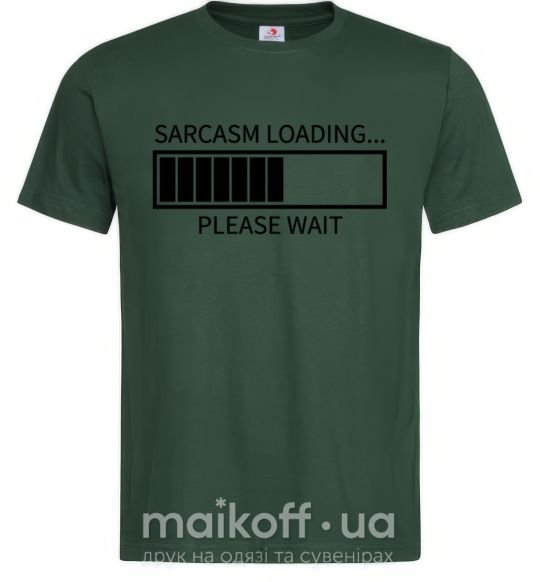 Мужская футболка Sarcasm loading Темно-зеленый фото