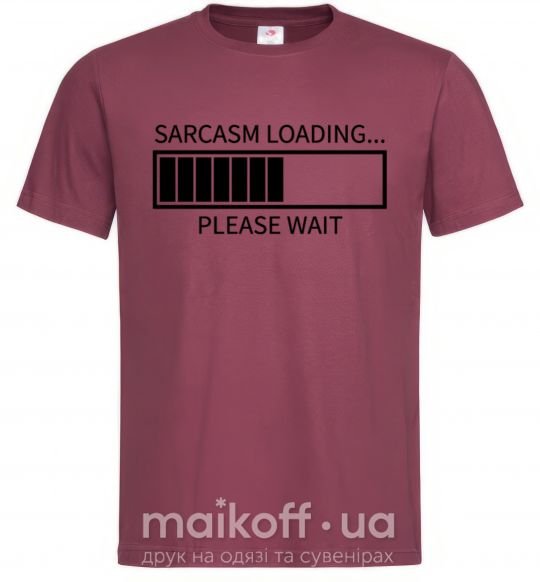 Мужская футболка Sarcasm loading Бордовый фото