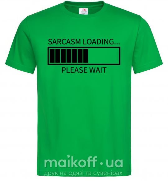 Мужская футболка Sarcasm loading Зеленый фото