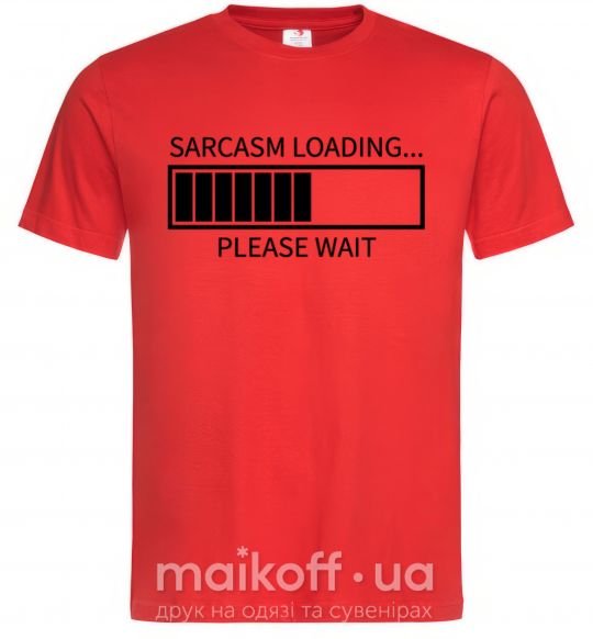 Чоловіча футболка Sarcasm loading Червоний фото