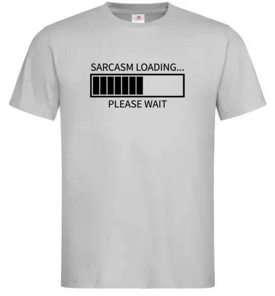 Чоловіча футболка Sarcasm loading Сірий фото