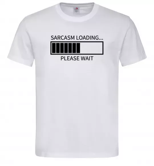 Чоловіча футболка Sarcasm loading Білий фото