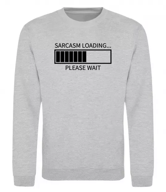 Свитшот Sarcasm loading Серый меланж фото