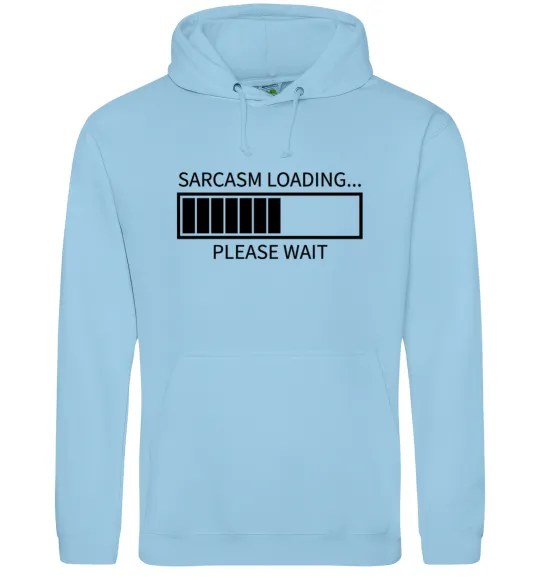 Женская толстовка (худи) Sarcasm loading Голубой фото