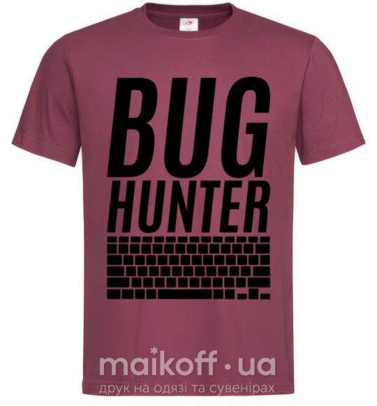 Чоловіча футболка Bug hanter Бордовий фото