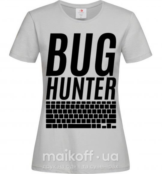 Женская футболка Bug hanter Серый фото