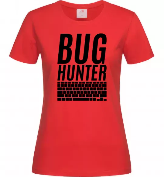 Женская футболка Bug hanter Красный фото
