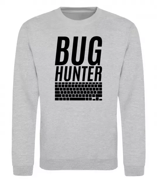 Свитшот Bug hanter Серый меланж фото