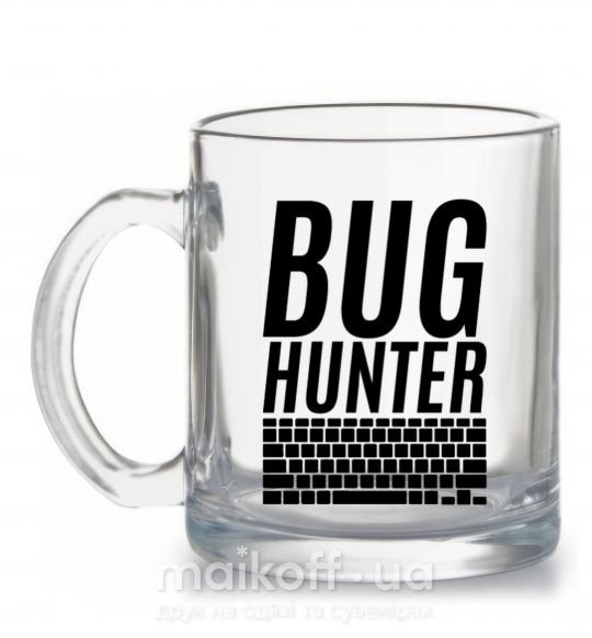 Чашка скляна Bug hanter Прозорий фото