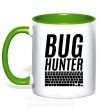 Чашка з кольоровою ручкою Bug hanter Зелений фото