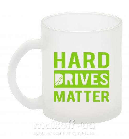 Чашка скляна Hard drives matter Фроузен фото