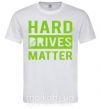 Чоловіча футболка Hard drives matter Білий фото