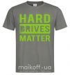 Мужская футболка Hard drives matter Графит фото