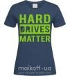 Жіноча футболка Hard drives matter Темно-синій фото