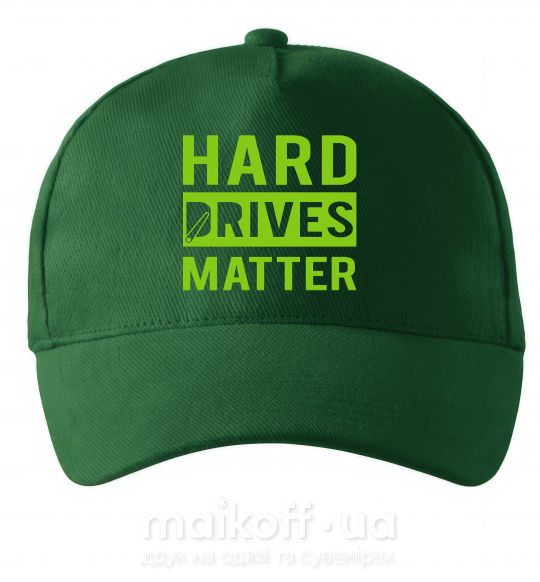 Кепка Hard drives matter Темно-зелений фото