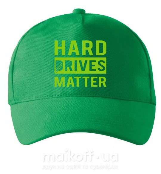 Кепка Hard drives matter Зеленый фото