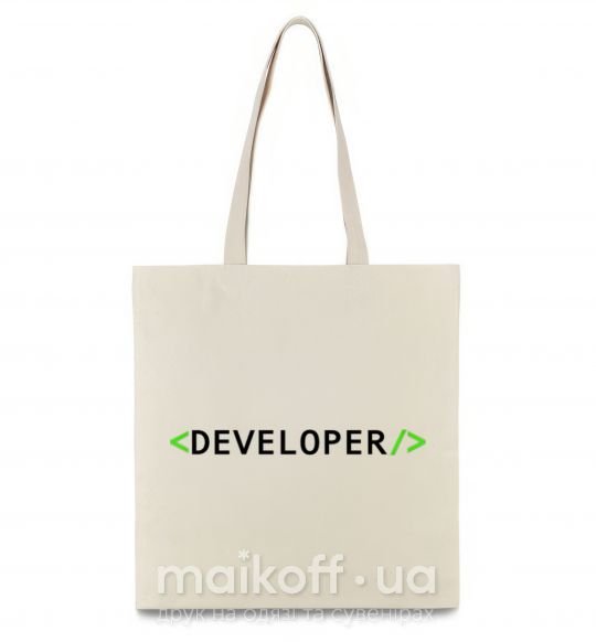 Эко-сумка Developer Бежевый фото