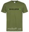 Мужская футболка Developer Оливковый фото