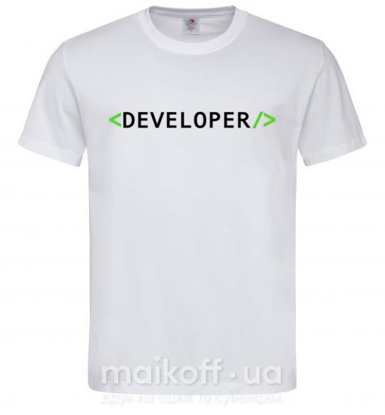 Мужская футболка Developer Белый фото