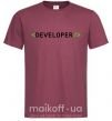 Мужская футболка Developer Бордовый фото