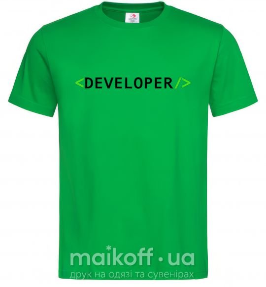 Чоловіча футболка Developer Зелений фото