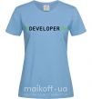 Жіноча футболка Developer Блакитний фото