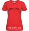 Женская футболка Developer Красный фото