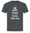 Чоловіча футболка Keep calm the it guy is on the way Графіт фото