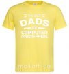 Чоловіча футболка The best dads programmers Лимонний фото