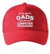Кепка The best dads programmers Красный фото