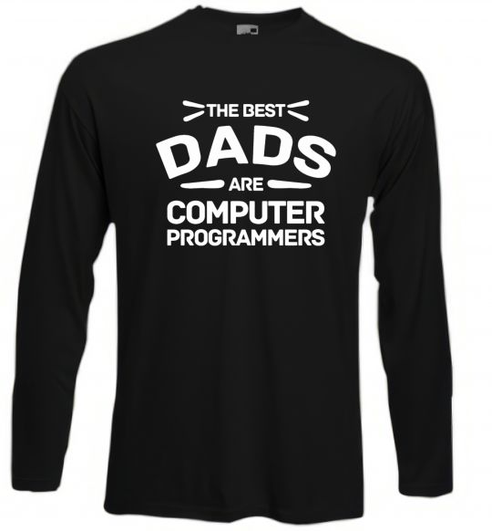 Лонгслів The best dads programmers Чорний фото