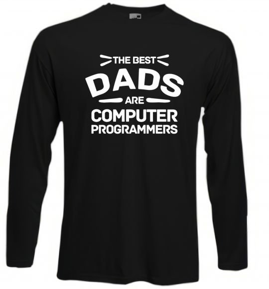 Реглан The best dads programmers Чорний фото