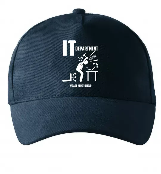 Кепка IT department we are here to help Темно-синий фото