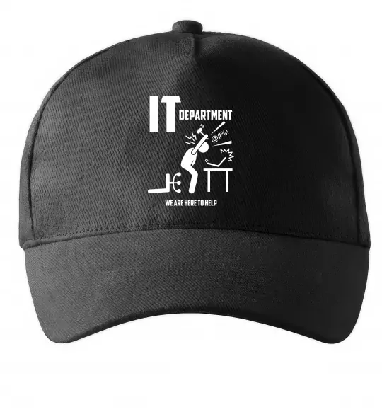 Кепка IT department we are here to help Черный фото