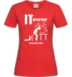Женская футболка IT department we are here to help Красный фото