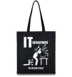 Эко-сумка IT department we are here to help Черный Эко-сумка IT department we are here to help Черный фото