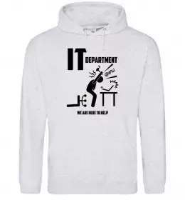 Женская толстовка (худи) Linux Серый меланж фото