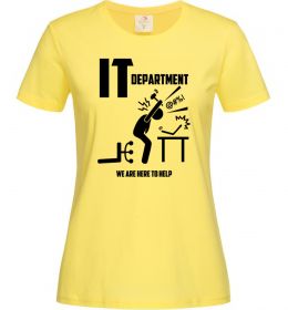 Жіноча футболка IT department we are here to help