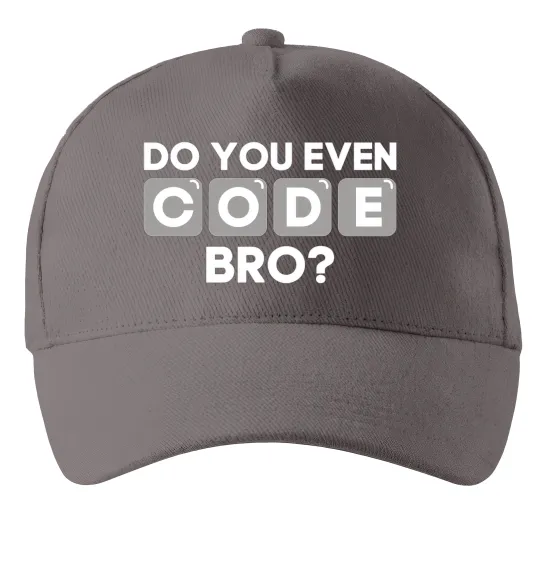 Кепка Do you even code bro Серый фото