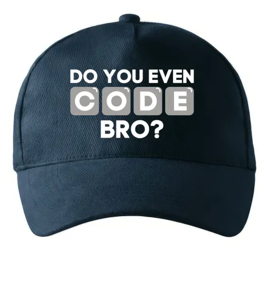 Кепка Do you even code bro Темно-синій фото