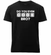 Мужская премиум футболка Do you even code bro Черный Мужская премиум футболка Do you even code bro Черный фото