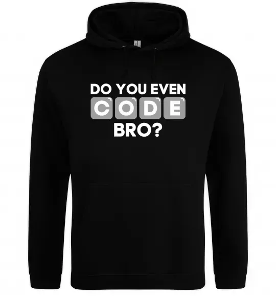 Женская толстовка (худи) Do you even code bro Черный фото