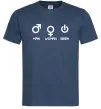 Мужская футболка Man woman geek Темно-синий фото