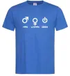 Мужская футболка Man woman geek Ярко-синий фото