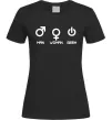 Жіноча футболка Man woman geek Чорний фото