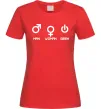 Жіноча футболка Man woman geek Червоний фото