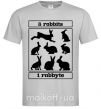 Мужская футболка 8 rabbits 1 rabbyte Серый фото