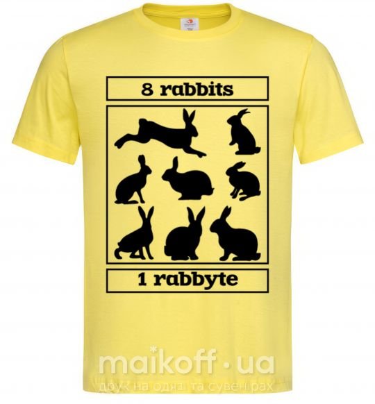 Чоловіча футболка 8 rabbits 1 rabbyte Лимонний фото