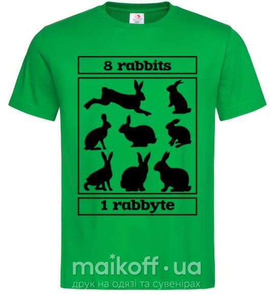 Чоловіча футболка 8 rabbits 1 rabbyte Зелений фото